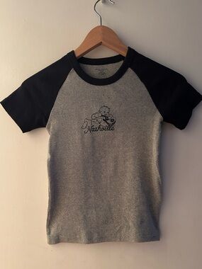 Downtown girl Baseball tee  'Nashville' cherub angel tee